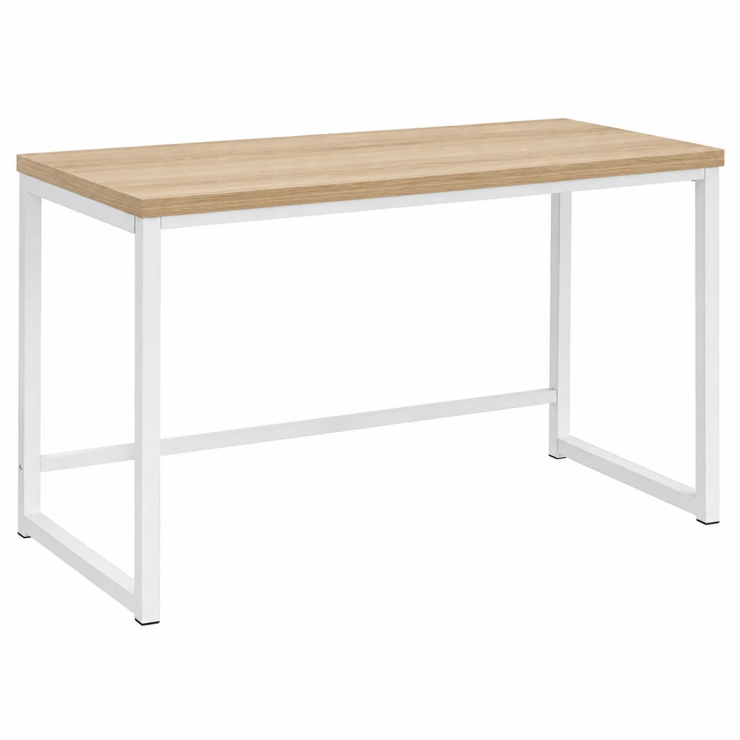 Escritorio Rectangular de Madera y Metal Blanco 120x60x75 cm