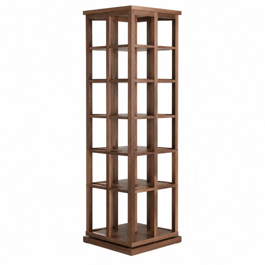 Estantería de madera de nogal 180x40x40 cm
