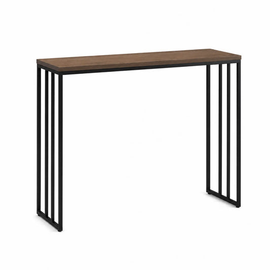Mesa consola de Madera y Metal Negro 120x40x80 cm