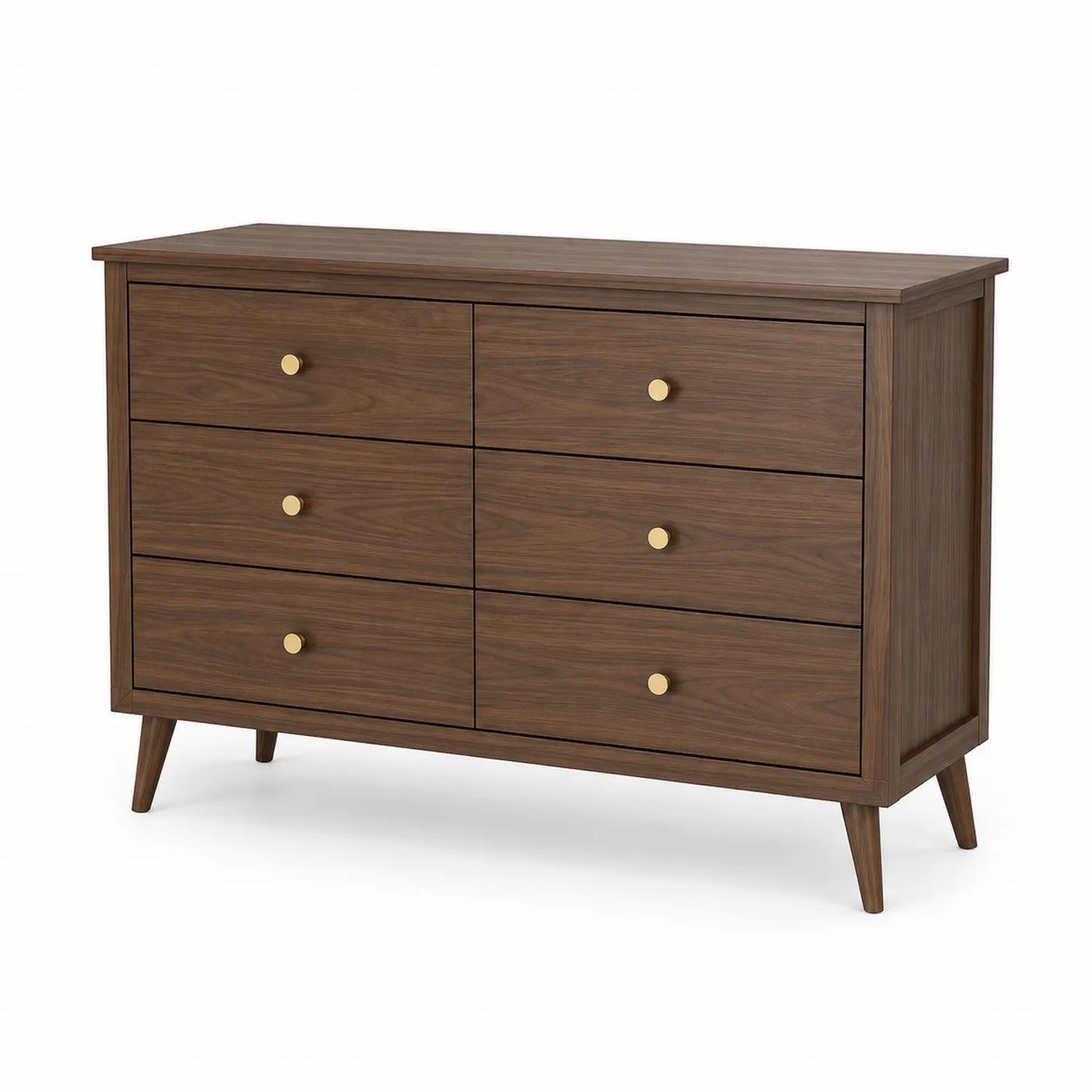 Cómoda de Madera con 6 Cajones Marrón