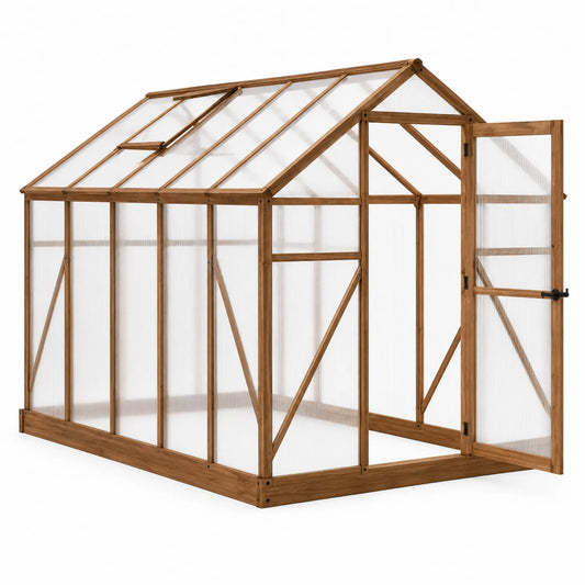 Invernadero de Madera y Policarbonato 250x190x195 cm