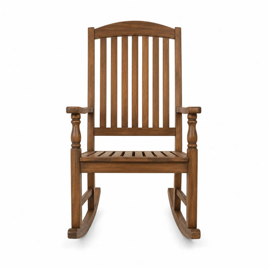 Mecedora de Madera de Acacia Marrón Exterior