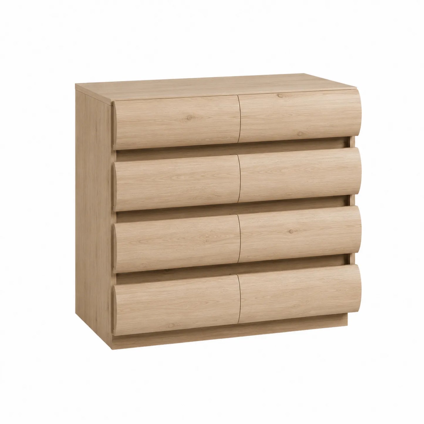 Cajonera de madera maciza color Roble con 6 cajones 80x40x85 cm