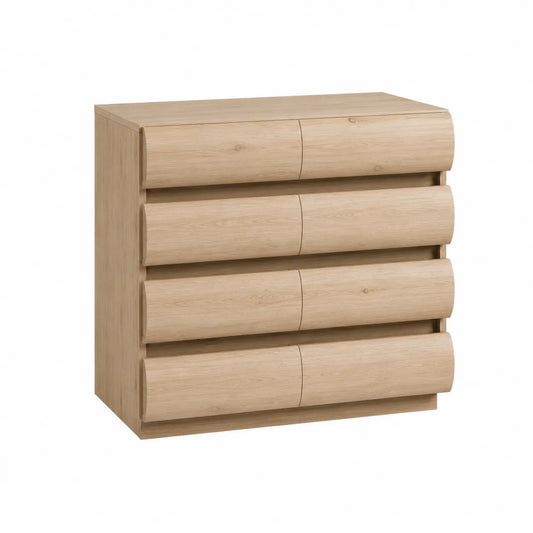 Cajonera de madera maciza color Roble con 6 cajones 80x40x85 cm
