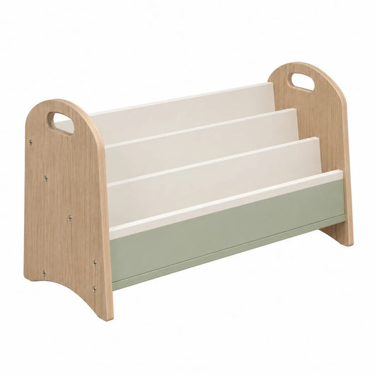 Estantería de Madera MDF Beige y Verde 60x30x60 cm