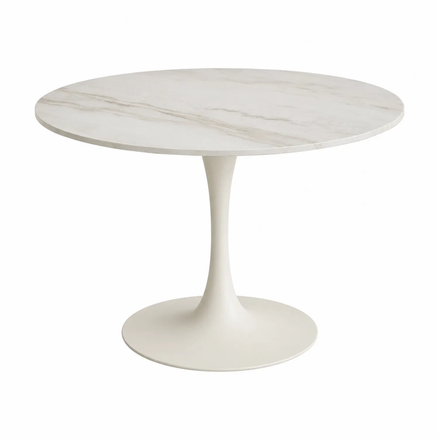 Mesa de comedor redonda de mármol con base de metal 120cm