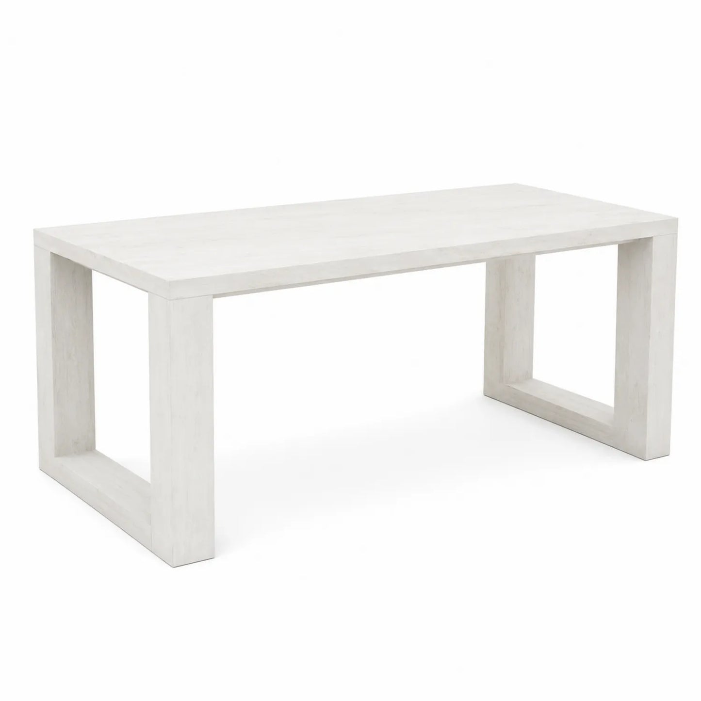 Mesa de comedor de madera maciza blanca 200x90x75 cm