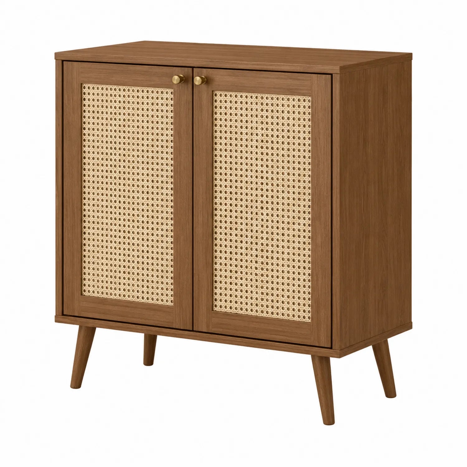 Armario de Madera y Ratán 80x40x90 cm