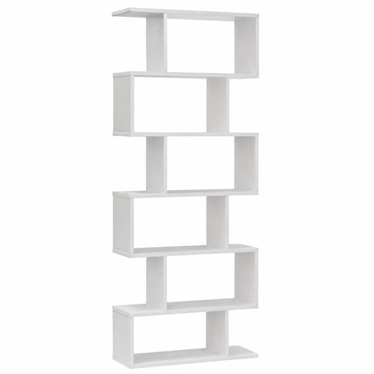 Estantería de MDF Blanco de Diseño Geométrico 197 cm