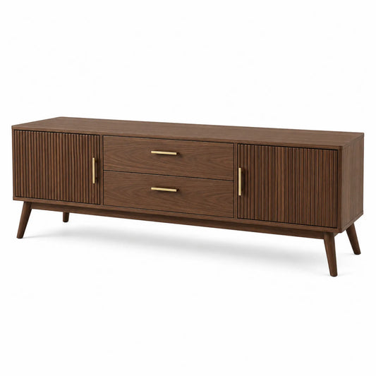 Mueble para TV de madera chapada nogal 180 cm