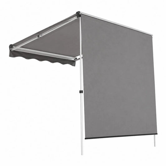 Toldo de Aluminio y Poliéster Gris 250x200 cm