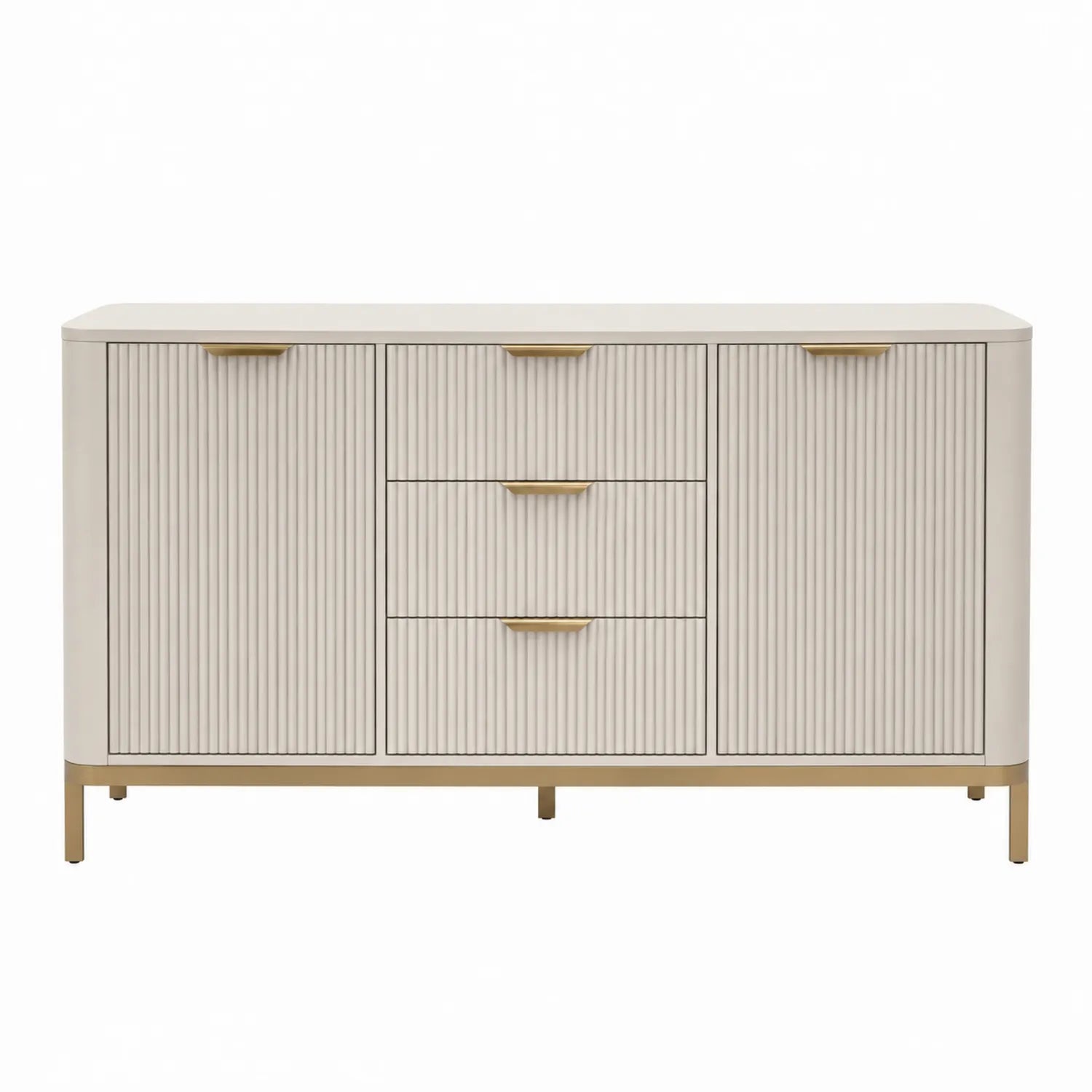 Aparador de madera con patas metálicas 80x150x40 cm