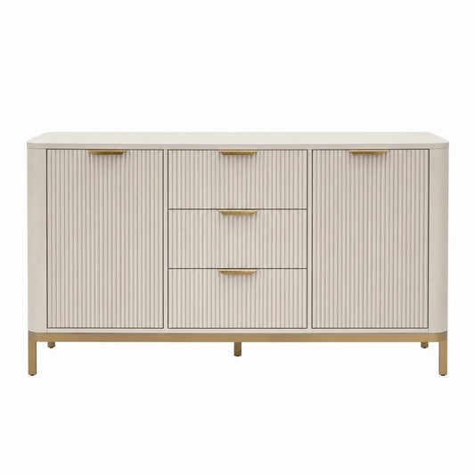 Aparador de madera con patas metálicas 80x150x40 cm