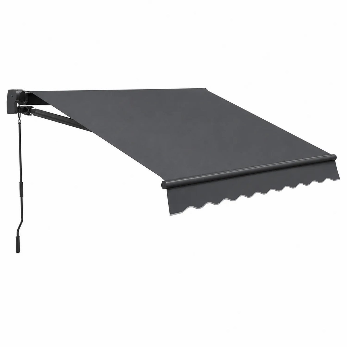 Toldo retráctil de aluminio y poliéster gris 300x250 cm